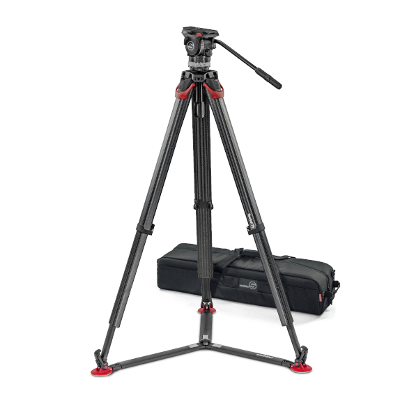 Sachtler Ace XL Fluid Head with flowtech 75mm Carbon Fiber Tripod & Carry Handle Kit 1017GS