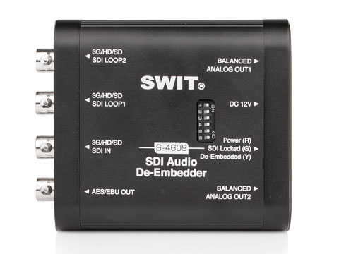 Swit S-4609 SDI Audio De-Embedder