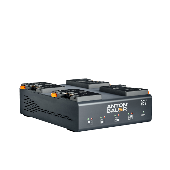 Anton Bauer Dionic 26V LP4 Quad Gold Mount Plus Charger 8475-0138