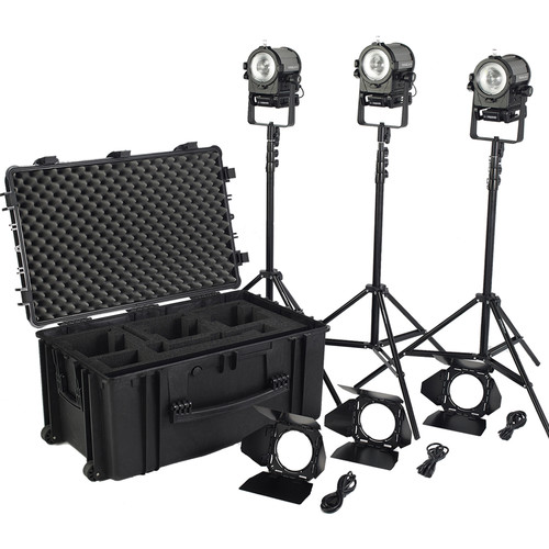 Litepanels Sola 4+ Daylight Fresnel 3-Light Traveler Kit 906-4230