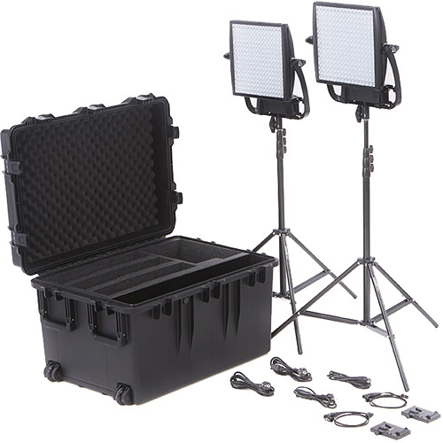 Litepanels Astra 6X Traveler Bi-Color Duo 2-Light Kit with V-Mount Battery Plates 935-3201