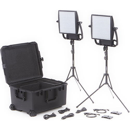 Litepanels Astra 3X Traveler Bi-Color Duo 2-Light Kit with Gold Mount Battery Brackets 935-3210