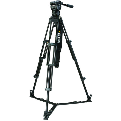 Miller CX2 Fluid Head with Toggle 75 2-Stage Alloy Tripod System (Ground-Level Spreader) 3704
