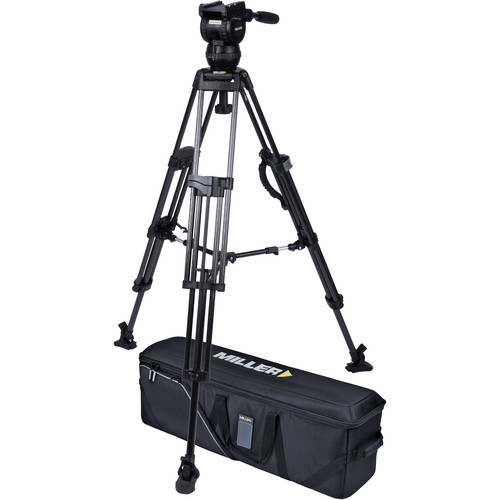 Miller CX2 Head and 75 Sprinter II Carbon Fiber Tripod with Mid-Level Spreader and Case 3715
