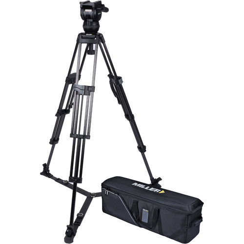 Miller CX2 Head and 75 Sprinter II Carbon Fiber Tripod with Ground Spreader and Case 3716