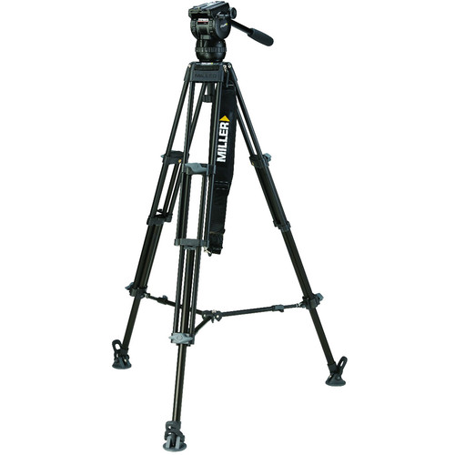 Miller CX6 Fluid Head with Toggle 75 2-Stage Alloy Tripod System (Ground-Level Spreader) 3721