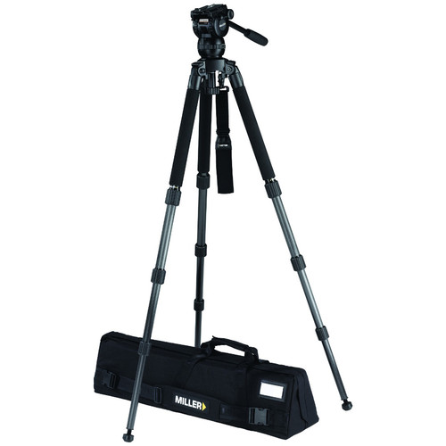 Miller CX6 Fluid Head with Solo 75 3-Stage Carbon Fiber Tripod System 3730