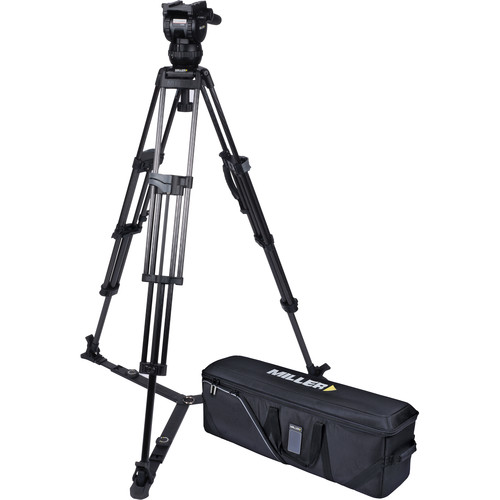 Miller CX6 Head and 75 Sprinter II Carbon Fiber Tripod with Ground Spreader and Case 3732