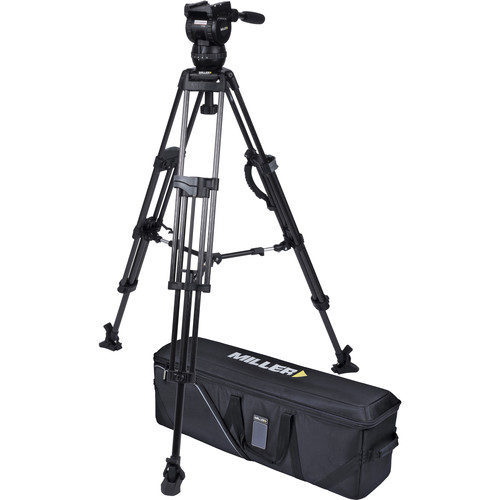 Miller CX8 Head and 75 Sprinter II Carbon Fiber Tripod with Mid-Level Spreader and Case 3747