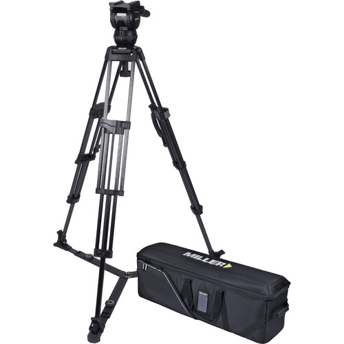Miller CX8 Head and 75 Sprinter II Carbon Fiber Tripod with Ground Spreader and Case 3748