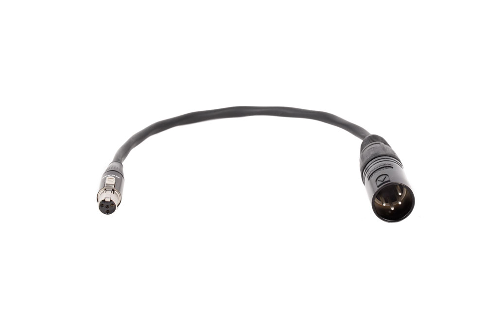 Wooden Camera - Mini 4pin XLR Female to Full 4pin XLR Male 209300