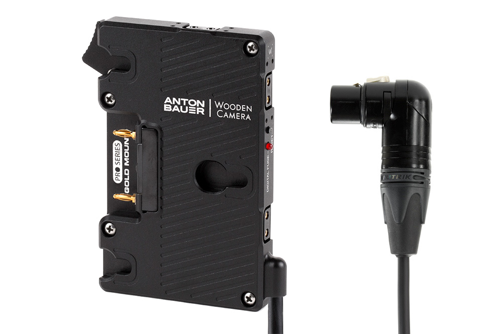 Wooden Camera - WC Pro Gold Mount (4pin XLR Right Angle) 260300