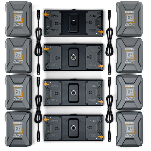 Litepanels 8x 26V 240Wh Battery Set for Quad Array Light Kit (Gold Mount Plus) 900-3736