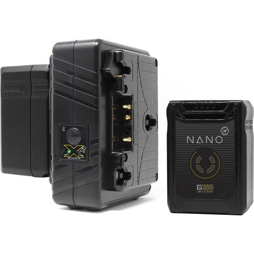 Core SWX NANO Micro 147Wh 2-Battery Kit with Dual Travel Charger (Gold Mount) NANO-G150K