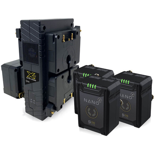 Core SWX Compact NANO Micro 98Wh 4-Battery & Charger Kit (Gold Mount) NANO-G98K4