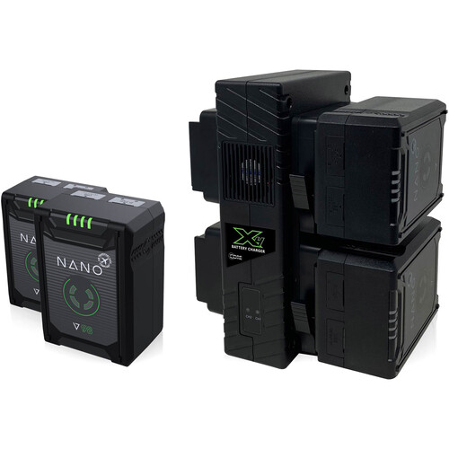 Core SWX Compact NANO Micro 98Wh 4-Battery & Charger Kit (V-Mount) NANO-V98K4
