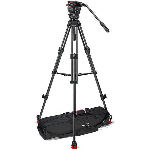 Sachtler System FSB 6 Sideload and 75/2 Carbon Fiber Tripod Legs with Mid-Level Spreader and Bag 0473CM