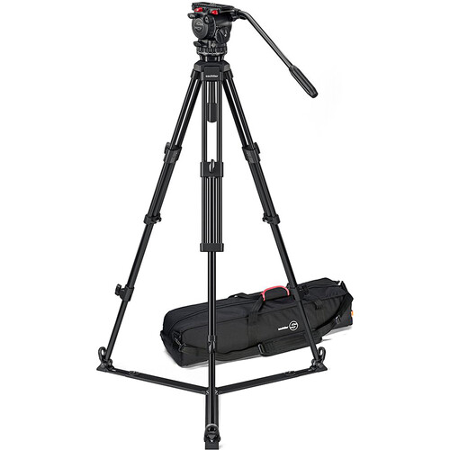 Sachtler System FSB 8 Sideload and 75/2 Aluminum Tripod Legs with Ground Spreader and Bag 0771AM