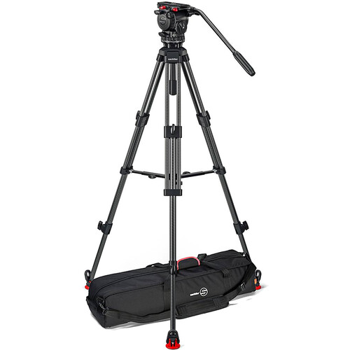 Sachtler System FSB 8 Sideload and 75/2 Carbon Fiber Tripod Legs with Mid-Level Spreader and Bag 0773CM