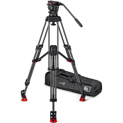 Sachtler FSB 10 Mk II 100mm Touch & Go Head with ENG 2 Carbon Fiber Tripod System (Mid-Level Spreader) 1043M