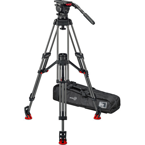 Sachtler FSB 14T Mk II 100mm Touch & Go Head with ENG 2 Carbon Fiber Tripod System (Mid-Level Spreader) 1443M