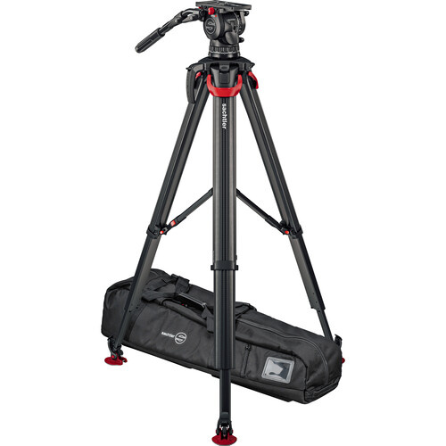 Sachtler System aktiv14T & flowtech 100 with Mid-Level Spreader S2076T-FTMS Open Box