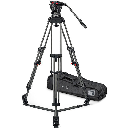 Sachtler FSB 10 Mk II 100mm Touch & Go Head with ENG 2 Carbon Fiber Tripod System (Ground Spreader) 1042M
