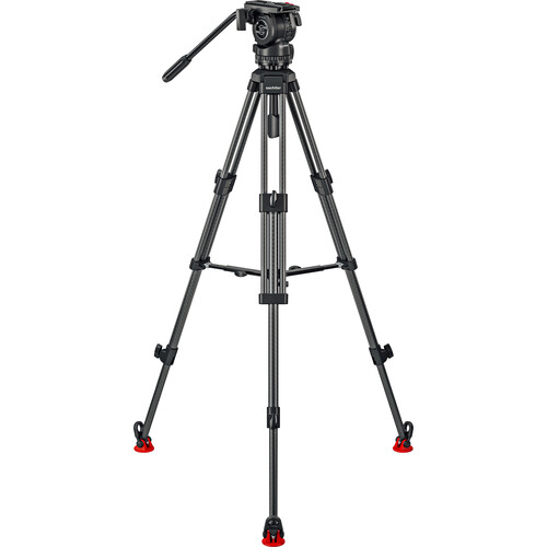 Sachtler System FSB 4 Sideload and 75/2 CF Tripod Legs with Mid-Level Spreader and Bag 0373C