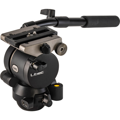 Libec H45 75mm Ball and Flat Base Video Head with Pan Handle (26.5 lb Payload) H45