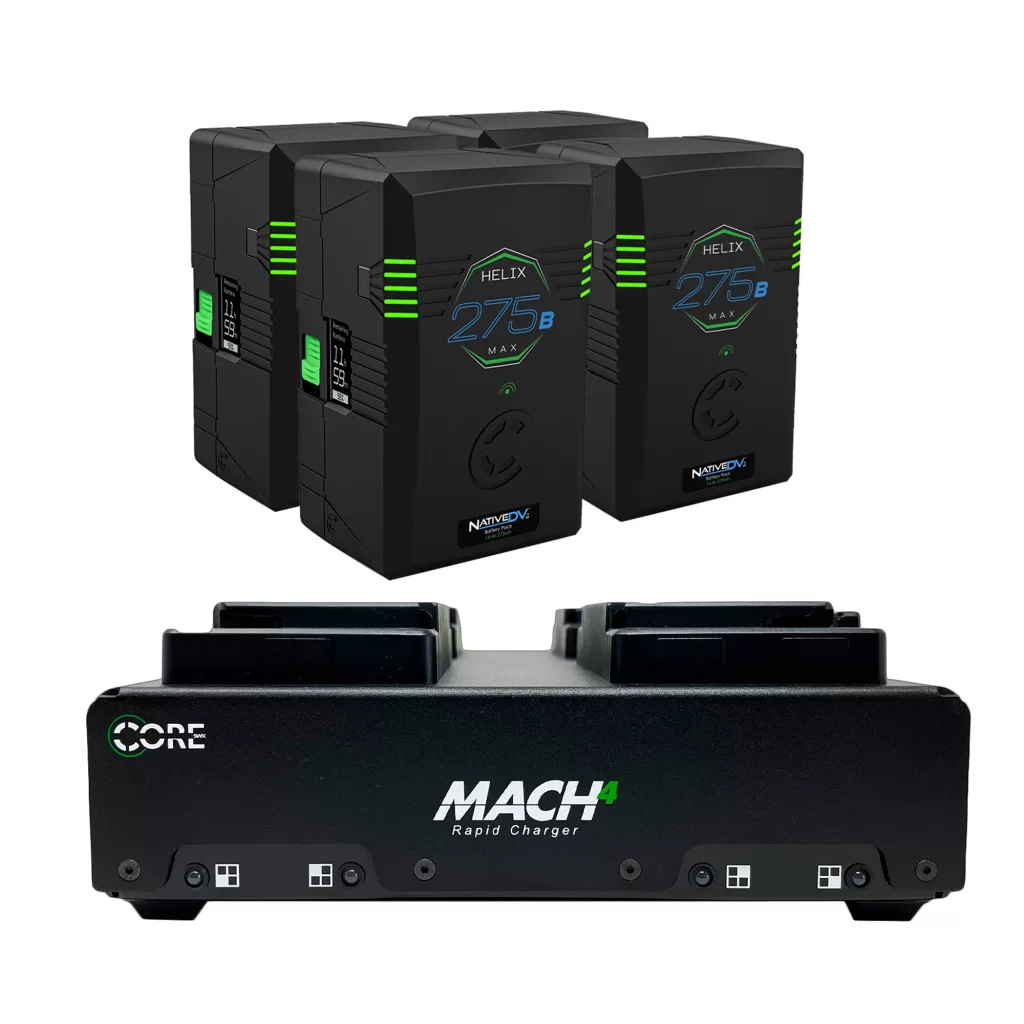 Core SWX 275wh Battery Kit for ARRI Alexa 35, Bmount Mach Charger -4 batteries HLX275MXKB