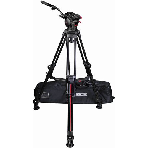 Cartoni Focus 10 Fluid Head Kit with 2-Stage Carbon Fiber SmartStop SDS Tripod (100mm) SDS10-CXM