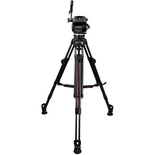 Cartoni Focus 22 Tripod System with 2-Stage Carbon Fiber Legs, Mid-Level Spreader, and Bag SDS22CXM