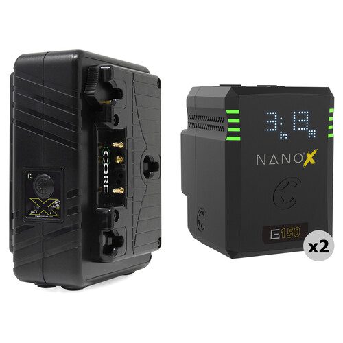 Core SWX NANOX G150 2 x Batteries + Dual Travel Charger Kit (Gold Mount)