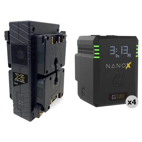 Core SWX NANOX G150 4 x Batteries + Quad Charger Kit (Gold Mount)