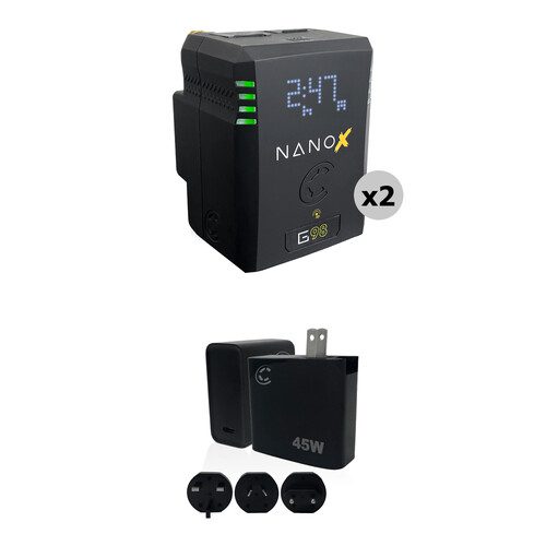Core SWX NANOX G98 2-Battery Kit + 45W Fast Charger (Gold Mount)