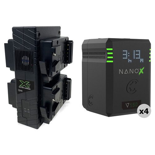 Core SWX NANOX V150 4 x Batteries + Quad Charger Kit (V-Mount)
