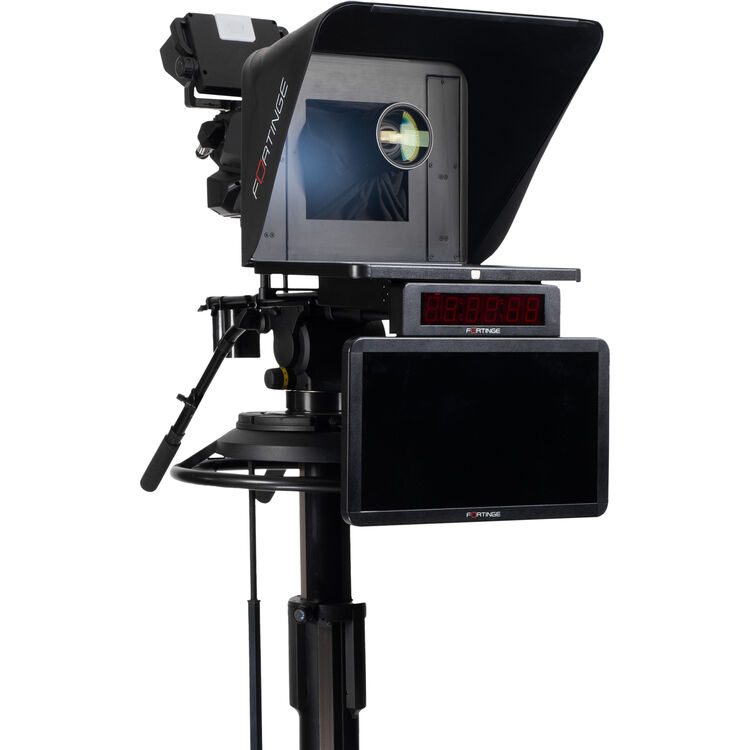 Fortinge 17" Studio Prompter Set with HDMI, BNC, VGA, SDI, and NDI Inputs (High Brightness) ERA IP 17-HB