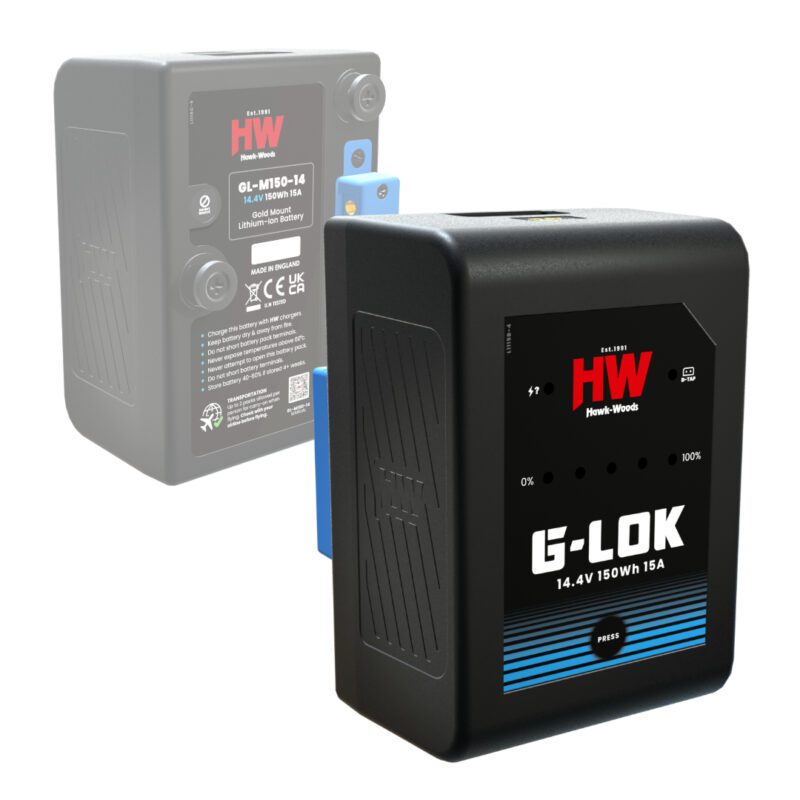 Hawk-Woods 14.4v 150Wh Mini G-Lok Battery GL-M150-14 Gold Mount