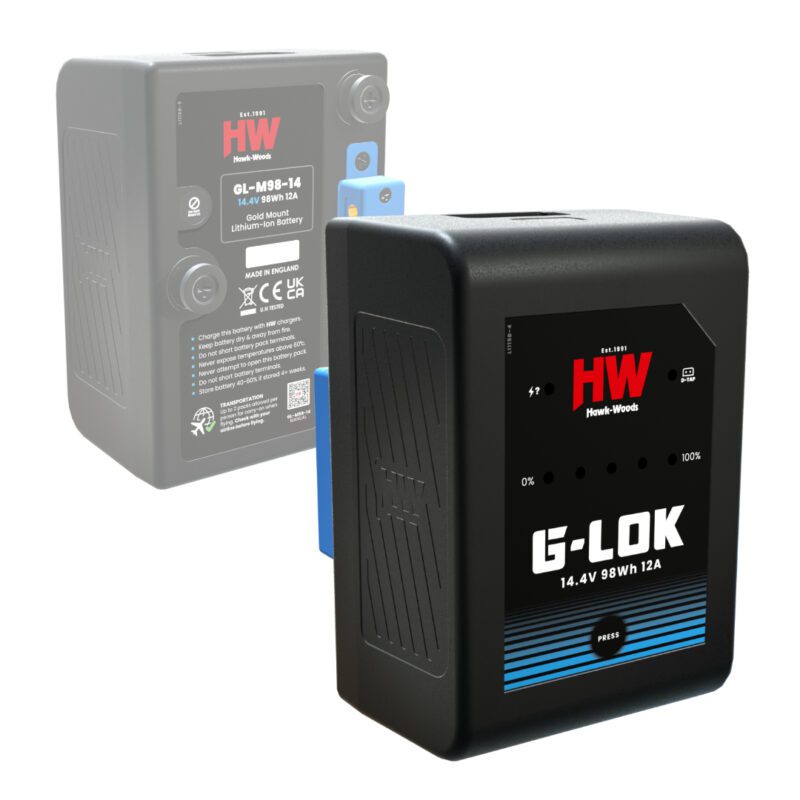 Hawk-Woods 14.4v 98Wh Mini G-Lok Battery GL-M98-14 Gold Mount