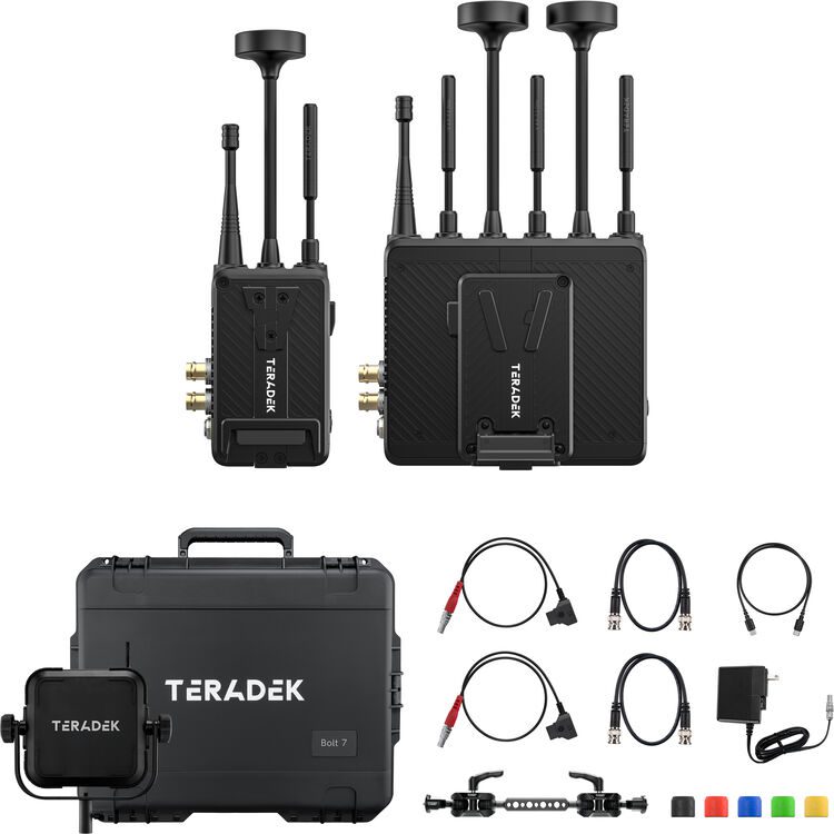 Teradek Bolt 7 Deulxe Set Zero-Delay 4K Wireless Video Transmitter and Receiver (V-Mount. Max Range) 10-2720-V